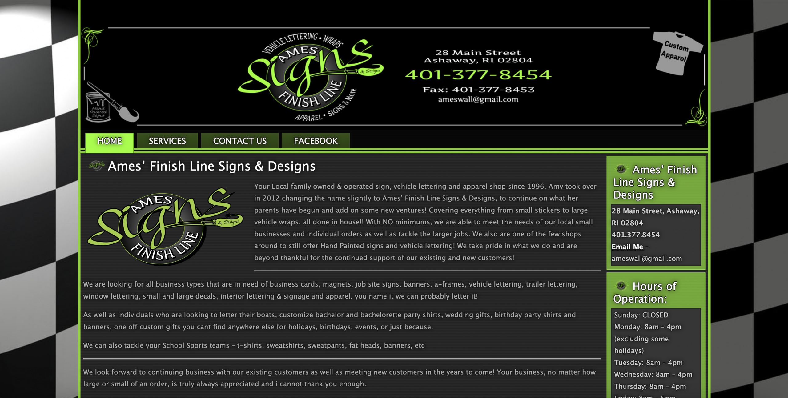 Ames Finish Line Signs and Designs